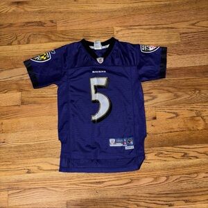 Youth  Purple Ravens Flacco  Jersey